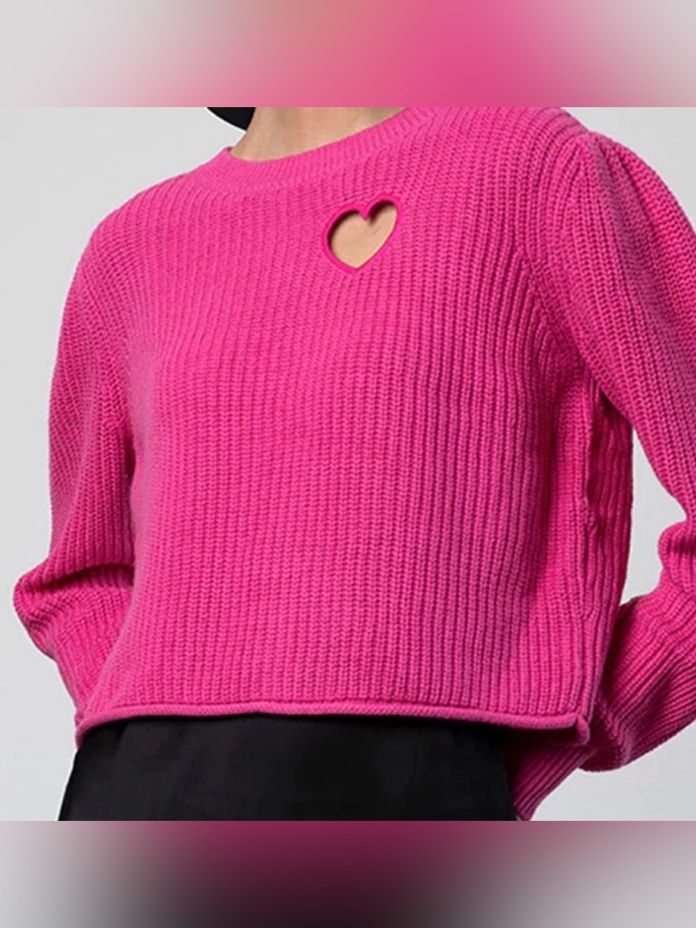 27 Miles Malibu Valentine Heart Cutout Sweater 💗